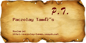 Paczolay Tamás névjegykártya