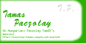 tamas paczolay business card